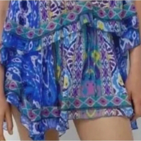 Zara High Waisted Printed Mini Skirt Elastic Waist NWT Size Small New Aztec - Picture 7 of 7